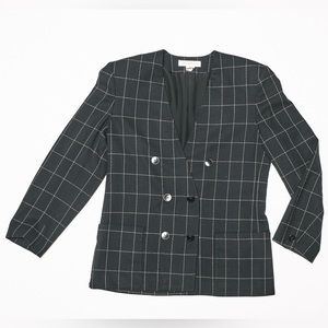 Jones New York Wool Balzer Double Breasted Size 10